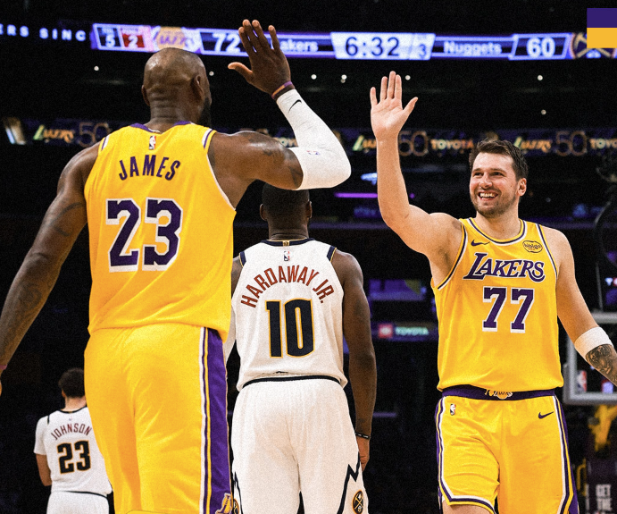 v体育-拒绝17分大逆转！东契奇拯救湖人！全场狂欢庆祝，里夫斯神操作