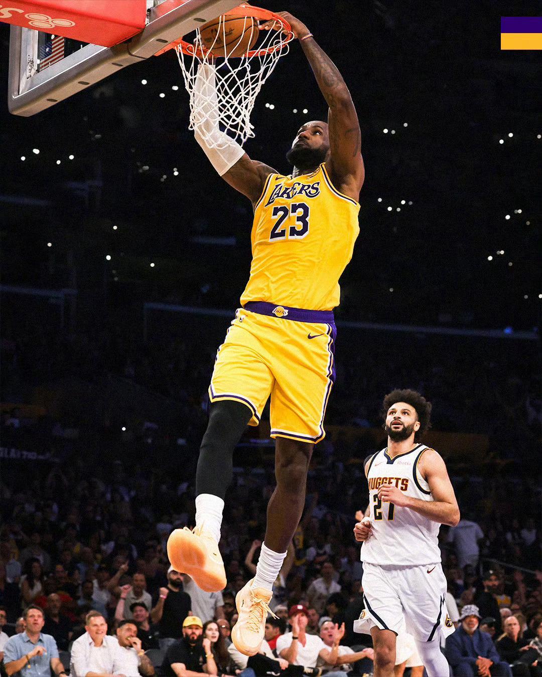 v体育-胜掘金豪取5连胜！当41岁詹姆斯拼命防守，这样的湖人西部谁不怕